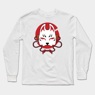 Japanese kitsune mask Long Sleeve T-Shirt